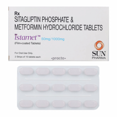 Istamet 50mg/1000mg (Sitagliptin (50mg)+ Metformin (1000mg))