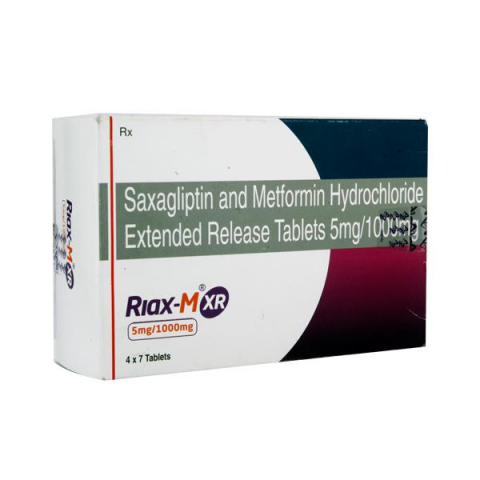 Riax M XR 5mg /1000mg (Saxagliptin,  Metformin)
