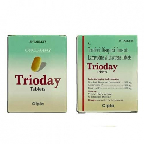 Trioday (Tenofovir Disoproxil Fumarate, Lamivudine, Efavirenz)